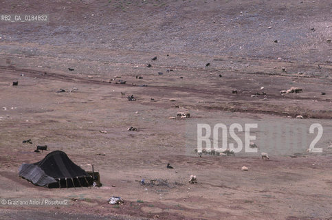 ( MAROCCO ) ALTO ATLANTE : TENDE DI BERBERI NOMADI - © 1996 Graziano Arici/Rosebud2 / GEO