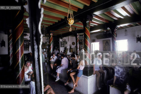 ( TUNISIA ) SIDI BOU SAID : IL CAFFE DES NATTES - © 1996 Graziano Arici/Rosebud2 / GEO