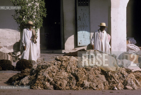 ( TUNISIA )  VILLAGGIO DI GHOUMRASSEN   - © 1996 Graziano Arici/Rosebud2 / GEO / VENDITORI DI LANA