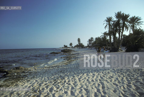 ( TUNISIA )  ISOLA DJERBA ( JERBA ) : SPIAGGIA - © 1996 Graziano Arici/Rosebud2 / GEO