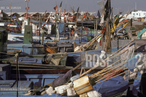 ( TUNISIA ) PORTO DI MAHDIA : BARCHE DA PESCA  - © 1996 Graziano Arici/Rosebud2 / GEO