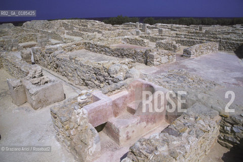 ( TUNISIA ) CAPO BON : CITTA PUNICA DI KERKOUANE  - © 1996 Graziano Arici/Rosebud2 / GEO / VASCA DA BAGNO
