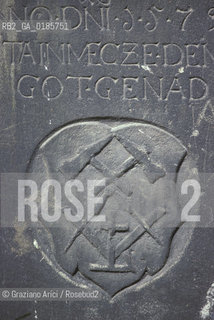 ( REPUBBLICA CECA ) -  MORAVIA  -  BRNO  : LAPIDE MASSONERIA - © 1986 Graziano Arici/Rosebud2 / GEO