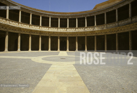 ( SPAGNA  ) ANDALUSIA  GRANADA  : IL PALAZZO DELLALHAMBRA  PALAZZO DI CARLO V -     © 1990 Graziano Arici/Rosebud2 / GEO / ARCHITETTURA ARABO ANDALUSA