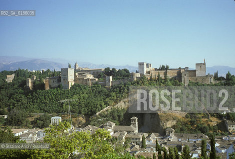 ( SPAGNA  ) ANDALUSIA  GRANADA  : IL PALAZZO DELLALHAMBRA    © 1990 Graziano Arici/Rosebud2 / GEO / ARCHITETTURA ARABO ANDALUSA
