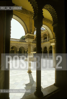 ( SPAGNA  ) ANDALUSIA  SIVIGLIA  : IL PALAZZO DELLALCAZAR   © 1980 Graziano Arici/Rosebud2 / GEO ARCHITETTURA ARABO ANDALUSA