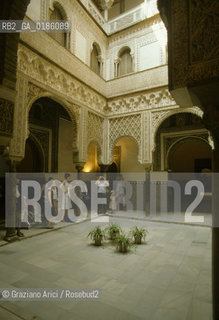 ( SPAGNA  ) ANDALUSIA  SIVIGLIA  : IL PALAZZO DELLALCAZAR   © 1980 Graziano Arici/Rosebud2 / GEO ARCHITETTURA ARABO ANDALUSA
