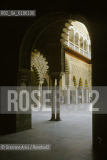 ( SPAGNA  ) ANDALUSIA  SIVIGLIA  : IL PALAZZO DELLALCAZAR   © 1980 Graziano Arici/Rosebud2 / GEO ARCHITETTURA ARABO ANDALUSA