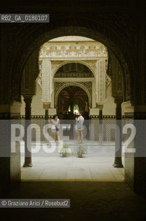 ( SPAGNA  ) ANDALUSIA  SIVIGLIA  : IL PALAZZO DELLALCAZAR   © 1980 Graziano Arici/Rosebud2 / GEO ARCHITETTURA ARABO ANDALUSA