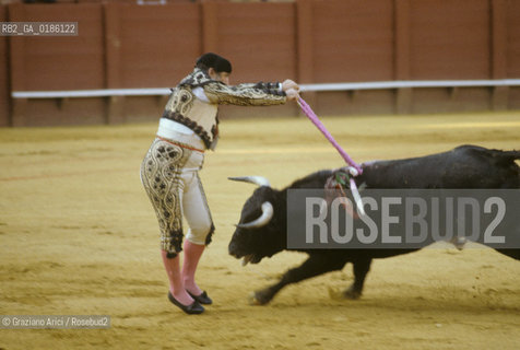 ( SPAGNA  ) ANDALUSIA  SIVIGLIA  : ARENA LA CORRIDA   © 1980 Graziano Arici/Rosebud2 / GEO
