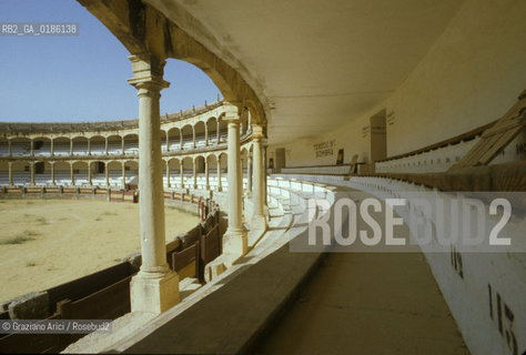 ( SPAGNA  ) ANDALUSIA  RONDA  : PLAZA DE TOROS ARENA   © 1980 Graziano Arici/Rosebud2 / GEO CORRIDA