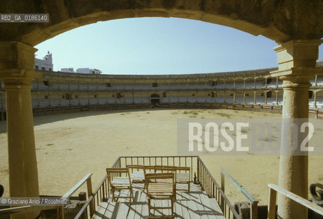 ( SPAGNA  ) ANDALUSIA  RONDA  : PLAZA DE TOROS ARENA   © 1980 Graziano Arici/Rosebud2 / GEO CORRIDA