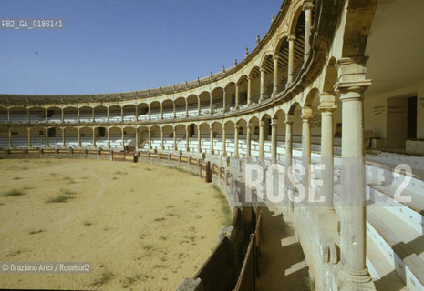 ( SPAGNA  ) ANDALUSIA  RONDA  : PLAZA DE TOROS ARENA   © 1980 Graziano Arici/Rosebud2 / GEO CORRIDA
