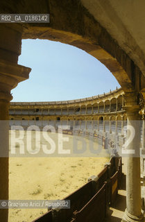 ( SPAGNA  ) ANDALUSIA  RONDA  : PLAZA DE TOROS ARENA   © 1980 Graziano Arici/Rosebud2 / GEO CORRIDA