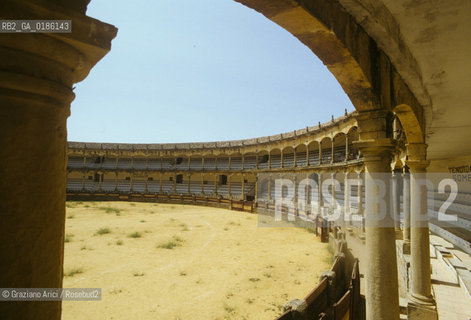 ( SPAGNA  ) ANDALUSIA  RONDA  : PLAZA DE TOROS ARENA   © 1980 Graziano Arici/Rosebud2 / GEO CORRIDA