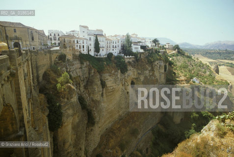 ( SPAGNA  ) ANDALUSIA  RONDA  : IL TAJO   © 1980 Graziano Arici/Rosebud2 / GEO