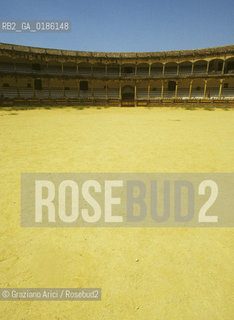 ( SPAGNA  ) ANDALUSIA  RONDA  : PLAZA DE TOROS ARENA   © 1980 Graziano Arici/Rosebud2 / GEO CORRIDA GIALLO