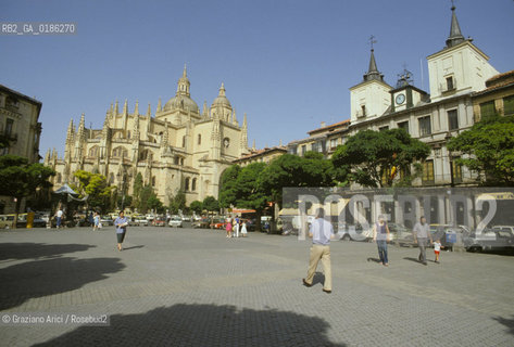 ( SPAGNA  ) CASTIGLIA SEGOVIA  : PLAZA MAYOR   © 1980 Graziano Arici/Rosebud2 / GEO