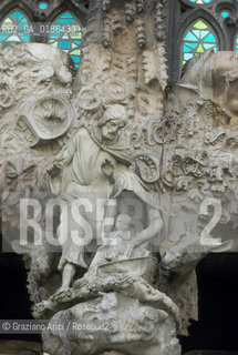 ( SPAGNA  ) CATALOGNA BARCELLONA : LA CATTEDRALE DE LA SAGRADA FAMILIA DI ANTONIO GAUDI   © 1990 Graziano Arici/Rosebud2 / GEO ARCHITETTURA MODERNA