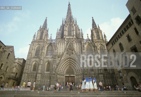 ( SPAGNA  ) CATALOGNA BARCELLONA : BARRIO GOTICO LA CATTEDRALE   © 1990 Graziano Arici/Rosebud2 / GEO