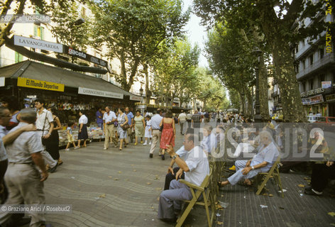 ( SPAGNA  ) CATALOGNA BARCELLONA : LE RAMBLAS   © 1990 Graziano Arici/Rosebud2 / GEO