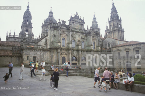 ( SPAGNA  ) GALIZIA SANTIAGO DE COMPOSTELA : LA CATTEDRALE   © 2000 Graziano Arici/Rosebud2 / GEO ARCHITETTURA ROMANICA PELLEGRINAGGIO