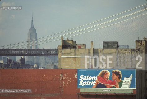 ( STATI UNITI DAMERICA - USA  ) NEW YORK CITY : SKYLINE DA BROOKLYN  - © 1986 Graziano Arici/Rosebud2 / GEO