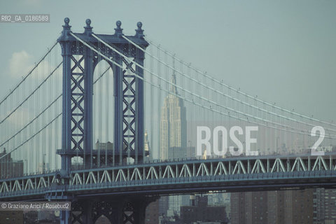 ( STATI UNITI DAMERICA - USA  ) NEW YORK CITY : IL PONTE DI MANHATTAN  - © 1986 Graziano Arici/Rosebud2 / GEO /