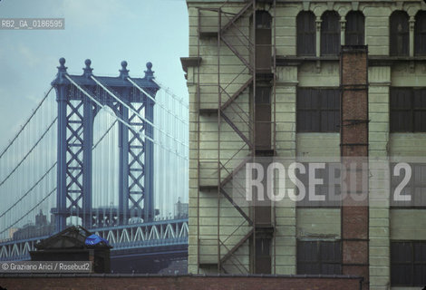 ( STATI UNITI DAMERICA - USA  ) NEW YORK CITY : IL PONTE DI MANHATTAN  - © 1986 Graziano Arici/Rosebud2 / GEO /