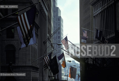 ( STATI UNITI DAMERICA - USA  ) NEW YORK CITY : WALL STREET  - © 1986 Graziano Arici/Rosebud2 / GEO / QUARTIERE DEGLI AFFARI