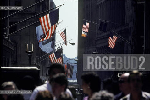 ( STATI UNITI DAMERICA - USA  ) NEW YORK CITY : WALL STREET  - © 1986 Graziano Arici/Rosebud2 / GEO / QUARTIERE DEGLI AFFARI