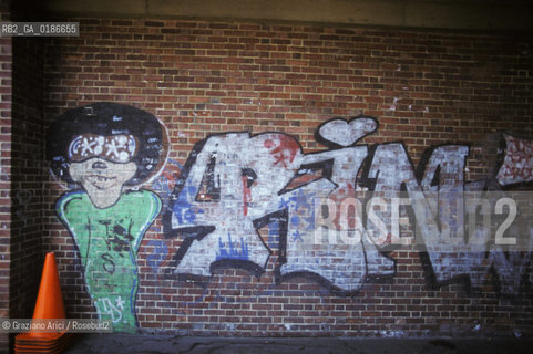 ( STATI UNITI DAMERICA - USA  ) NEW YORK CITY :  GRAFFITI A SOHO  - © 1986 Graziano Arici/Rosebud2 / GEO