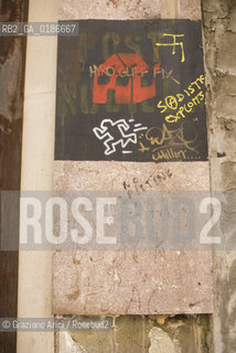 ( STATI UNITI DAMERICA - USA  ) NEW YORK CITY :  GRAFFITI A SOHO  - © 1986 Graziano Arici/Rosebud2 / GEO