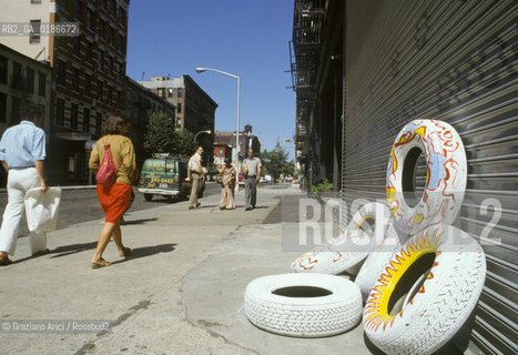 ( STATI UNITI DAMERICA - USA  ) NEW YORK CITY :  GRAFFITI A SOHO  - © 1986 Graziano Arici/Rosebud2 / GEO