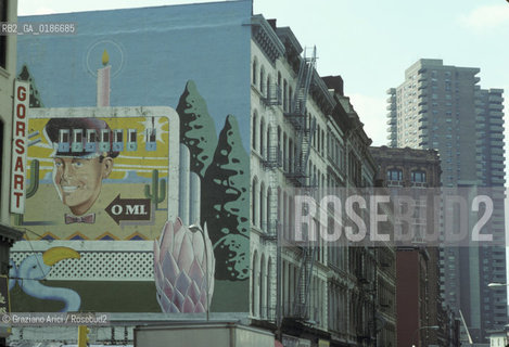 ( STATI UNITI DAMERICA - USA  ) NEW YORK CITY :  GRAFFITI A SOHO  - © 1986 Graziano Arici/Rosebud2 / GEO / INSEGNA