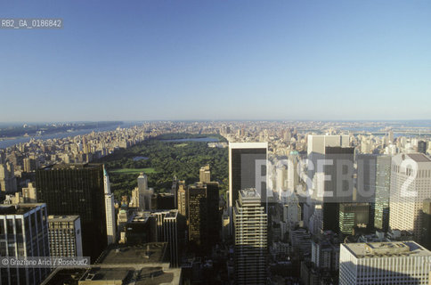 ( STATI UNITI DAMERICA - USA  ) NEW YORK CITY : LA CITTA VISTA DA UN GRATTACIELO   - © 1986 Graziano Arici/Rosebud2 / GEO / CENTRAL PARK