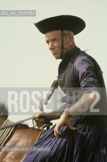 ( UNGHERIA  ) LA PUSZTA DI HORTOBAGY  ALLEVATORE CAVALIERE © 2000 Graziano Arici/Rosebud2 / GEO