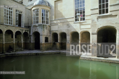 ( GRAN BRETAGNA  ) BATH : I ROMAN BATHS BAGNI ROMANI  © 1990 Graziano Arici/Rosebud2 / GEO / AVON / ACQUA