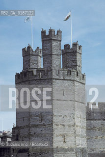 ( GRAN BRETAGNA  ) CAERNARFON : IL CASTELLO   © 1990 Graziano Arici/Rosebud2 / GEO / GALLES