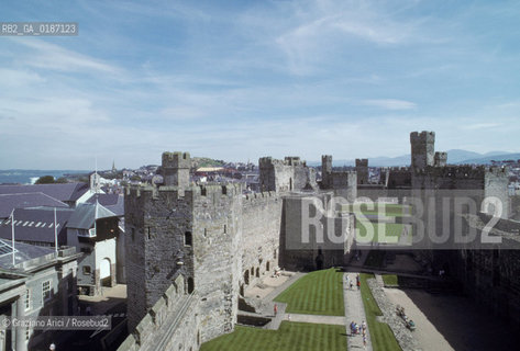 ( GRAN BRETAGNA  ) CAERNARFON :  IL CASTELLO   © 1990 Graziano Arici/Rosebud2 / GEO / GALLES
