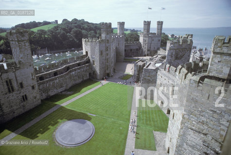 ( GRAN BRETAGNA  ) CAERNARFON :  IL CASTELLO   © 1990 Graziano Arici/Rosebud2 / GEO / GALLES