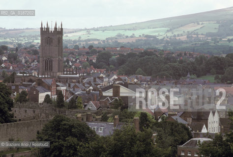 ( GRAN BRETAGNA  )  LUDLOW  : PANORAMA  © 1990 Graziano Arici/Rosebud2 / GEO / SHROPSHIRE /