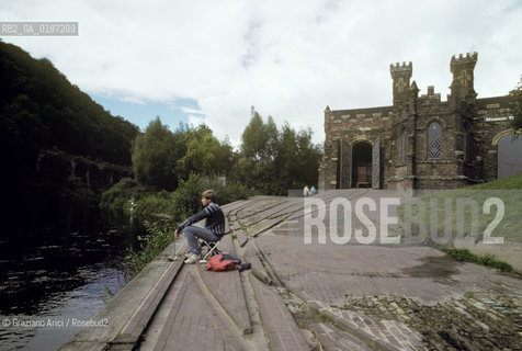 ( GRAN BRETAGNA  )  IRONBRIDGE  : ANTICHI FORNI SUL FIUME SEVERN  © 1990 Graziano Arici/Rosebud2 / GEO / SHROPSHIRE /  ARCHEOLOGIA INDUSTRALE