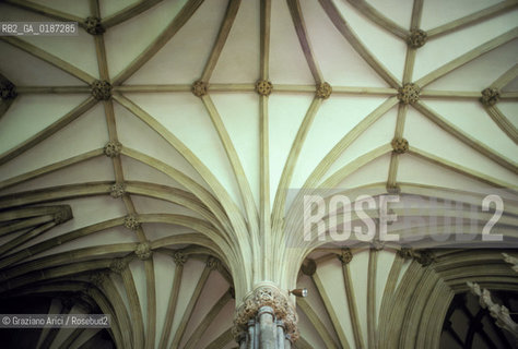 ( GRAN BRETAGNA  )  WELLS : LA CATTEDRALE    © 1990 Graziano Arici/Rosebud2 / GEO / SOMERSET / ARCHITETTURA GOTICA