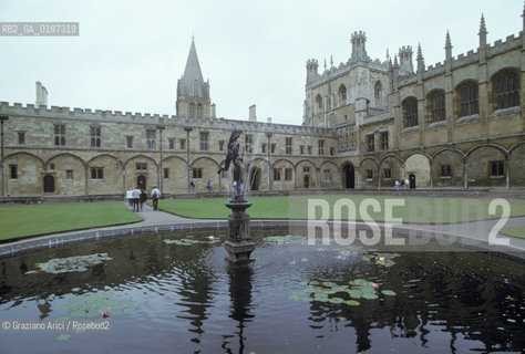 ( GRAN BRETAGNA  )  OXFORD  :  IL CHRIST CHURCH COLLEGE    © 1990 Graziano Arici/Rosebud2 / GEO / UNIVERSITA