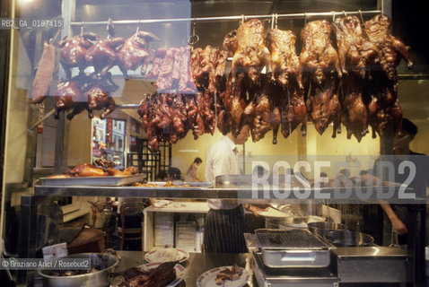 ( GRAN BRETAGNA  )  LONDRA  :  CHINATOWN   © 1990 Graziano Arici/Rosebud2 / GEO / GASTRONOMIA