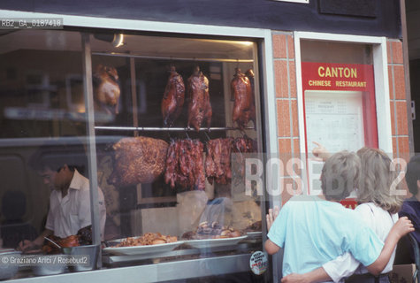 ( GRAN BRETAGNA  )  LONDRA  :  CHINATOWN   © 1990 Graziano Arici/Rosebud2 / GEO / GASTRONOMIA
