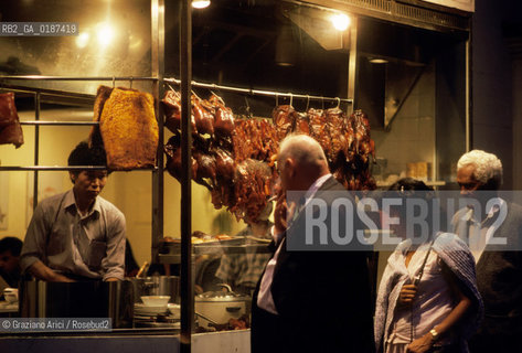 ( GRAN BRETAGNA  )  LONDRA  :  CHINATOWN   © 1990 Graziano Arici/Rosebud2 / GEO / GASTRONOMIA