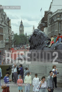 ( GRAN BRETAGNA  )  LONDRA  :LA PIAZZA TRAFALGAR SQUARE  © 1990 Graziano Arici/Rosebud2 / GEO