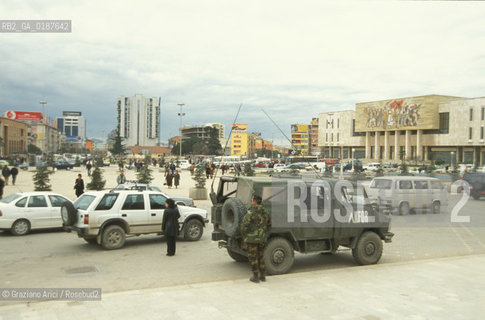 ( ALBANIA  ) TIRANA : PIAZZA SKANDERBERG  © 2002 Graziano Arici/Rosebud2 / GEO